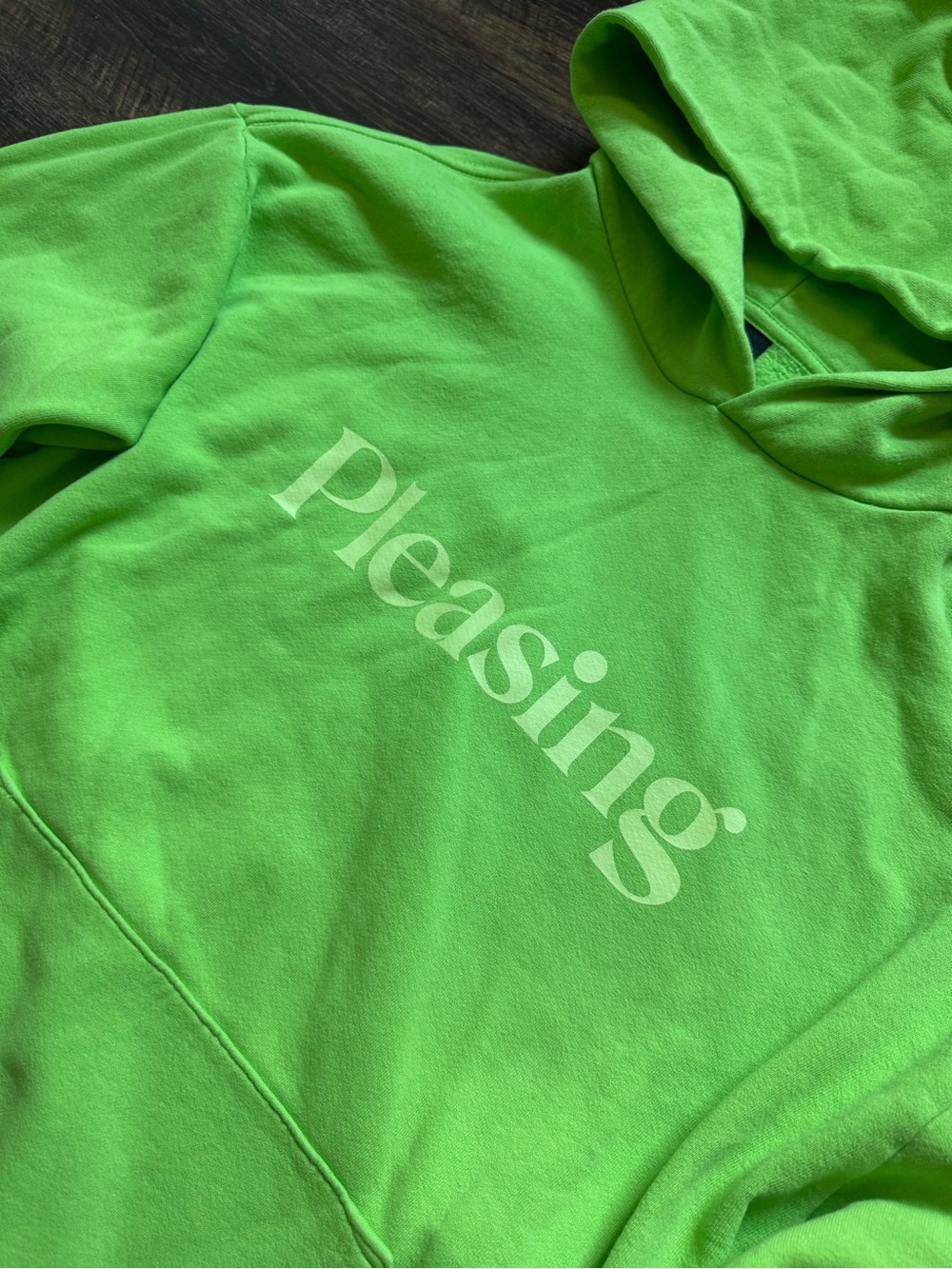 The Pleasing Harry Styles Pollinators Hoodie in Shrub Lime Green Unisex Large